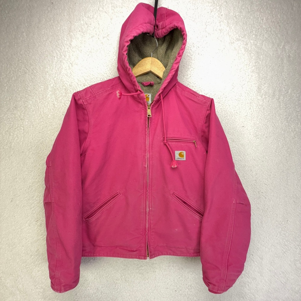Carhartt Sierra Jacket Sherpa Lined Womens XS WJ141 WTM Watermelon Pink